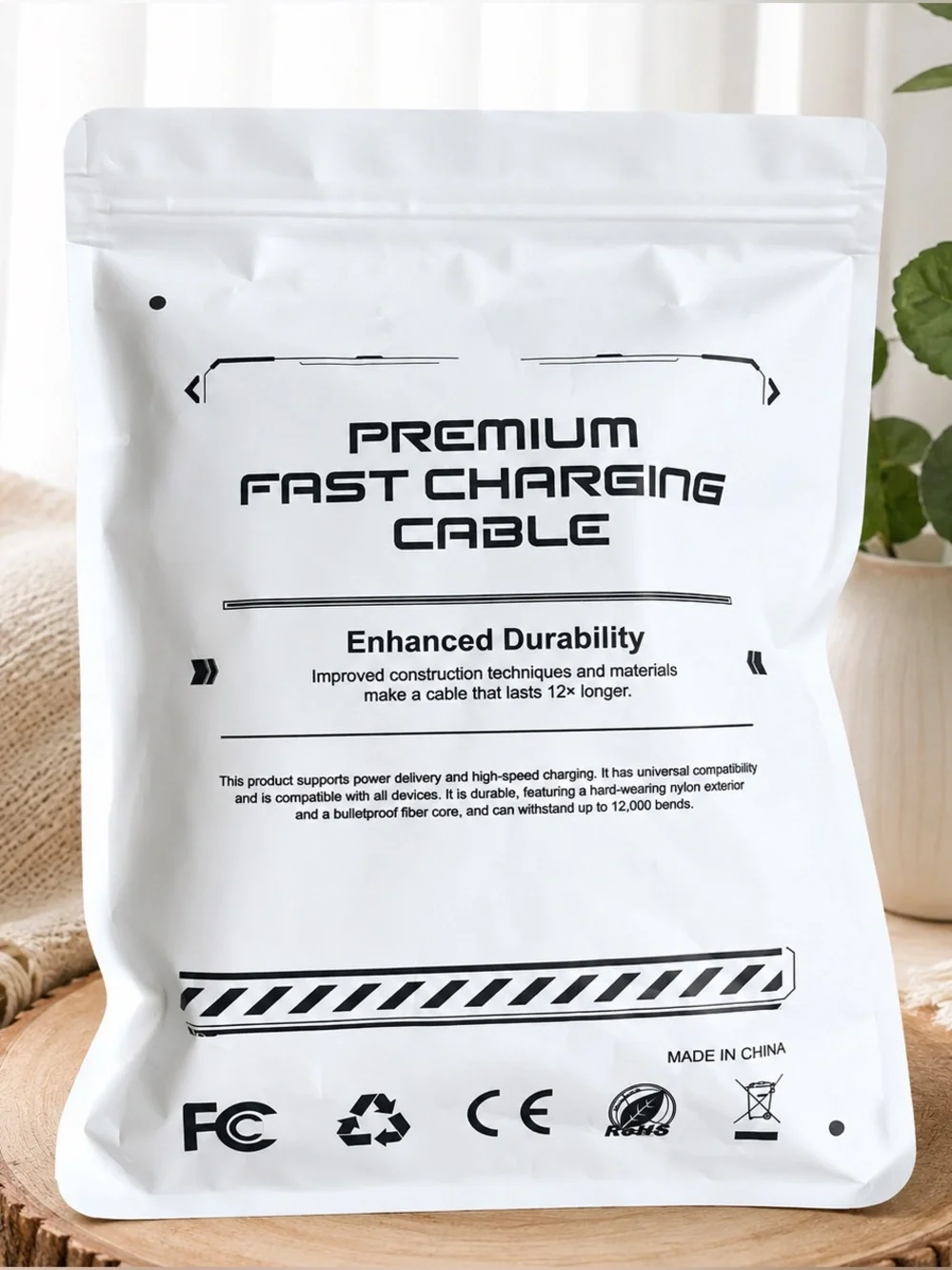 Premium Fast Charging Cable Bundle + 2 USB-C Wall Chargers | 9’9” Cable | New